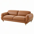 Divano 2 posti 180 x 90 x 82 cm in similpelle marrone cognac stile moderno