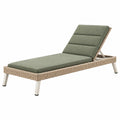 Lettino prendisole da giardino 200 x 70 cm in rattan sintetico beige con schienale regolabile